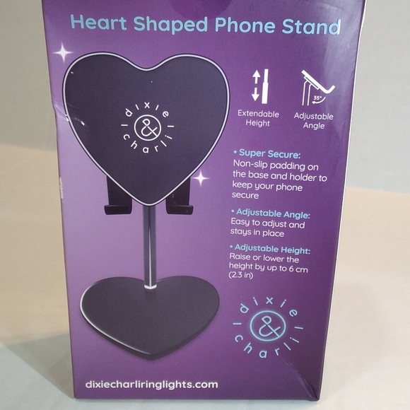Dixie & charli universal heart phone stand nwot - Picture 2 of 6